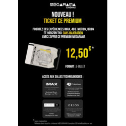 12,50€ séance prémium Megarama Boulogne sur mer ticket moins cher