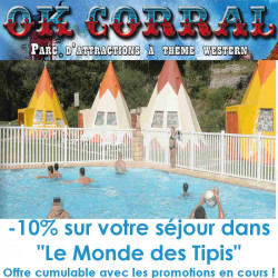 Code promo hébergement parc OK Corral